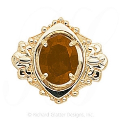 GS401 CIT - 14 Karat Gold Citrine Slide 